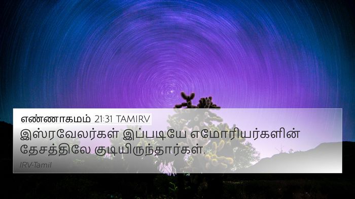 எண்ணாகமம் 21:31 TAMIRV 4K Wallpaper - இஸ்ரவேலர்கள் - 4K Wallpaper Bible Verse