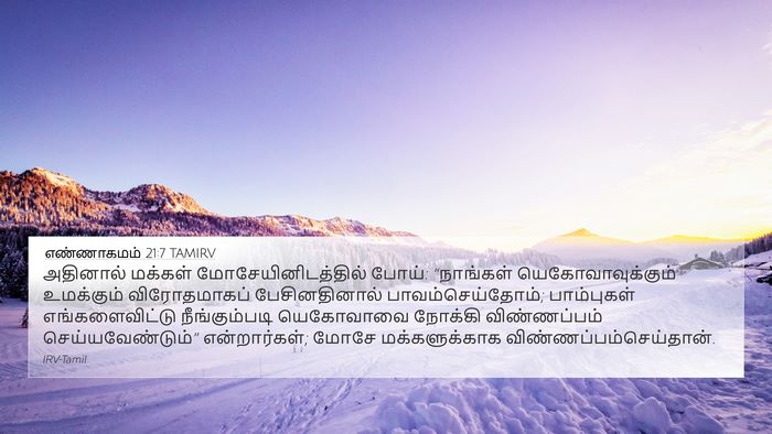 எண்ணாகமம் 21:7 TAMIRV Bible Verse Image