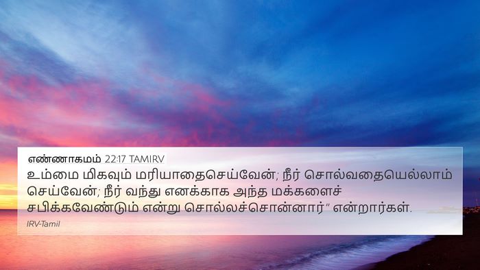 எண்ணாகமம் 22:17 TAMIRV Bible Verse Image