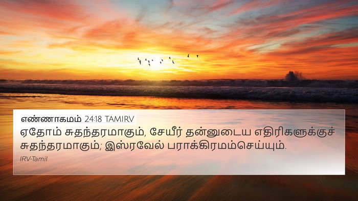 எண்ணாகமம் 24:18 TAMIRV Bible Verse Image