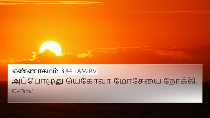 எண்ணாகமம் 3:44 TAMIRV 4K Wallpaper - அப்பொழுது யெகோவா - 4K Wallpaper Bible Verse