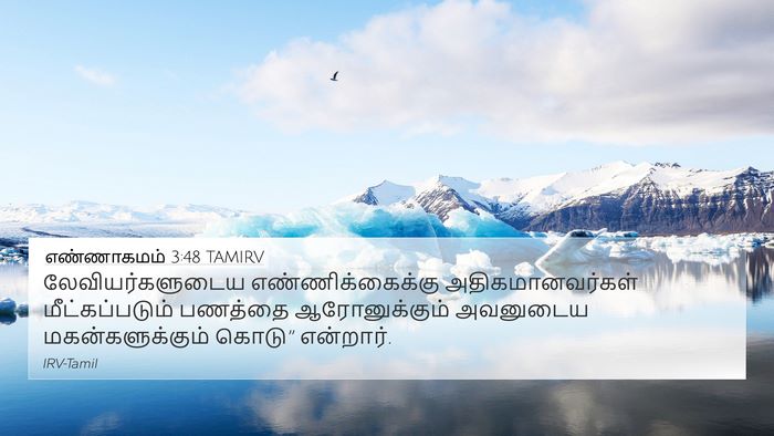 எண்ணாகமம் 3:48 TAMIRV 4K Wallpaper - லேவியர்களுடைய - 4K Wallpaper Bible Verse