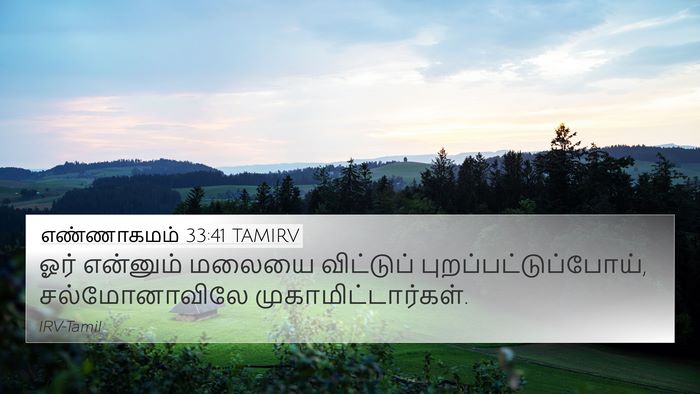 எண்ணாகமம் 33:41 TAMIRV 4K Wallpaper - ஓர் என்னும் மலையை - 4K Wallpaper Bible Verse