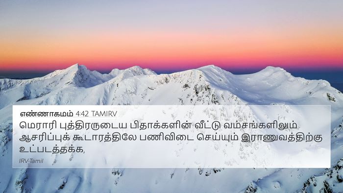 எண்ணாகமம் 4:42 TAMIRV Bible Verse Image