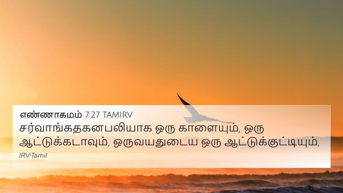 எண்ணாகமம் 7:27 TAMIRV Bible Verse Image
