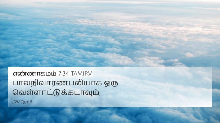 எண்ணாகமம் 7:34 TAMIRV 4K Wallpaper - பாவநிவாரணபலியாக - 4K Wallpaper Bible Verse