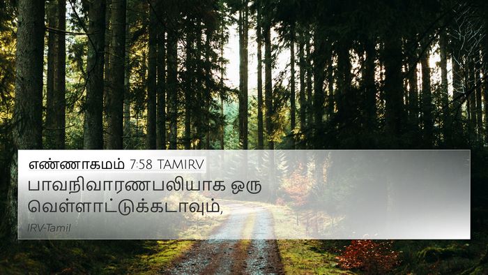 எண்ணாகமம் 7:58 TAMIRV 4K Wallpaper - பாவநிவாரணபலியாக - 4K Wallpaper Bible Verse