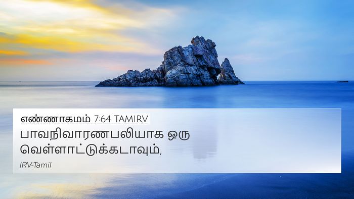 எண்ணாகமம் 7:64 TAMIRV 4K Wallpaper - பாவநிவாரணபலியாக - 4K Wallpaper Bible Verse