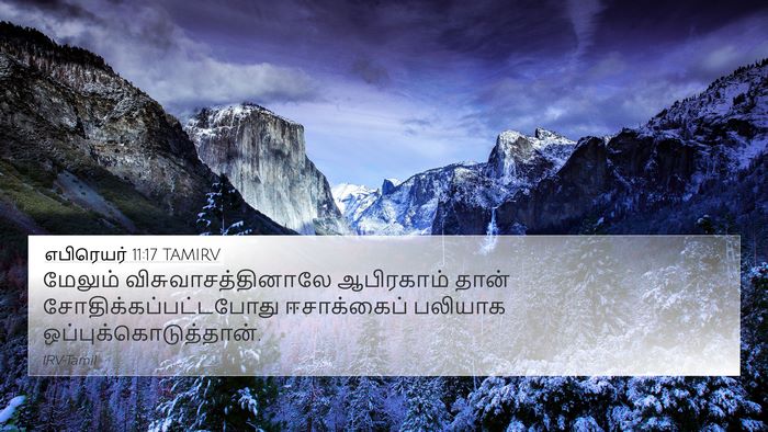 எபிரெயர் 11:17 TAMIRV Bible Verse Image