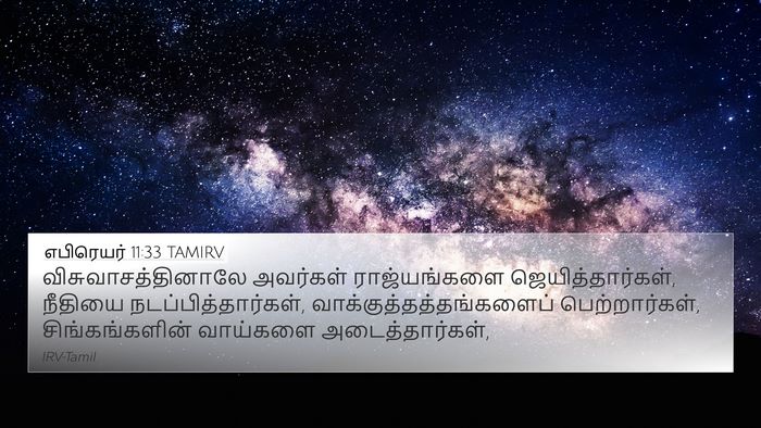 எபிரெயர் 11:33 TAMIRV Bible Verse Image