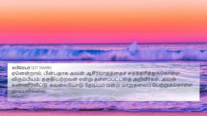 எபிரெயர் 12:17 TAMIRV Bible Verse Image