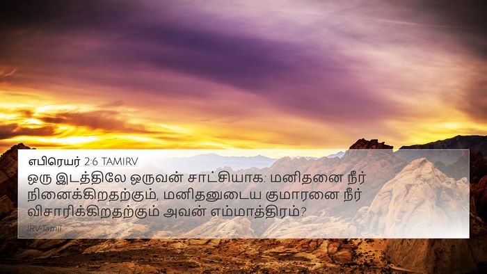 எபிரெயர் 2:6 TAMIRV Bible Verse Image