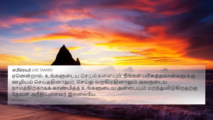 எபிரெயர் 6:10 TAMIRV Bible Verse Image