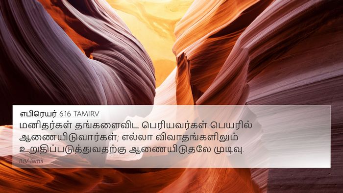 எபிரெயர் 6:16 TAMIRV Bible Verse Image