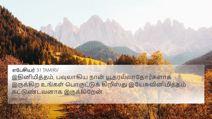 எபேசியர் 3:1 TAMIRV Bible Verse Image