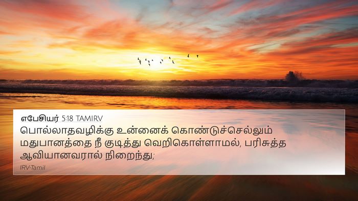 எபேசியர் 5:18 TAMIRV Bible Verse Image