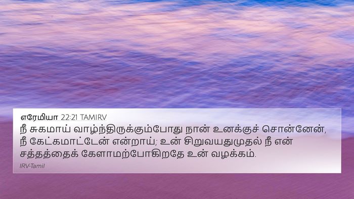 எரேமியா 22:21 TAMIRV Bible Verse Image