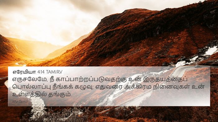 எரேமியா 4:14 TAMIRV Bible Verse Image