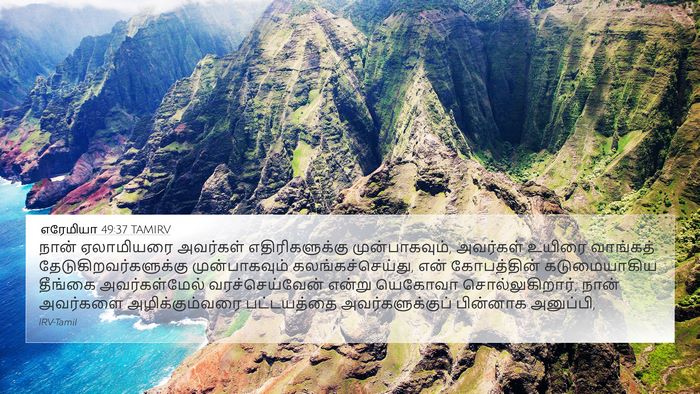 எரேமியா 49:37 TAMIRV 4K Wallpaper - நான் ஏலாமியரை - 4K Wallpaper Bible Verse