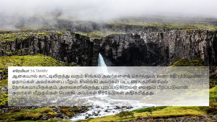 எரேமியா 5:6 TAMIRV Bible Verse Image