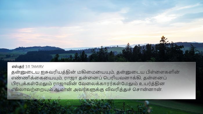 எஸ்தர் 5:11 TAMIRV Bible Verse Image