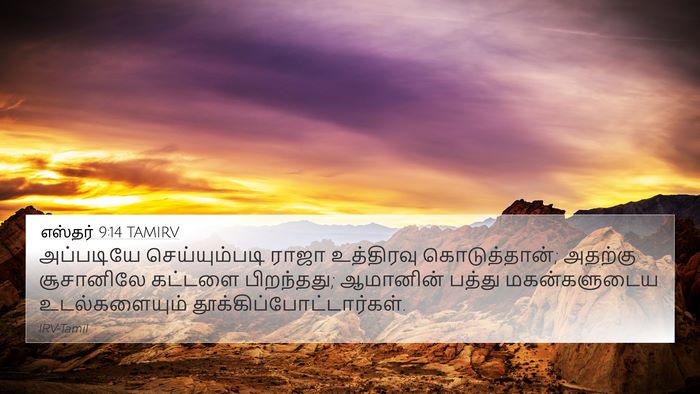 எஸ்தர் 9:14 TAMIRV Bible Verse Image