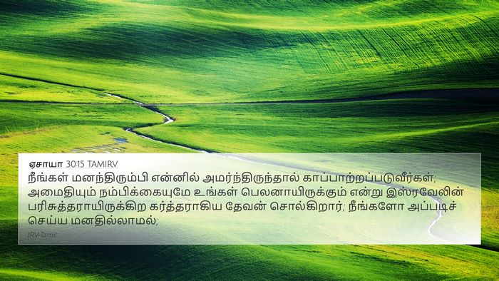 ஏசாயா 30:15 TAMIRV Bible Verse Image