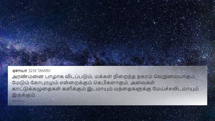 ஏசாயா 32:14 TAMIRV Bible Verse Image