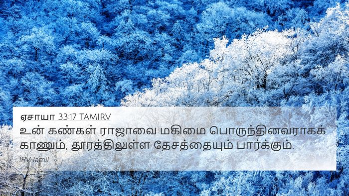 ஏசாயா 33:17 TAMIRV Bible Verse Image