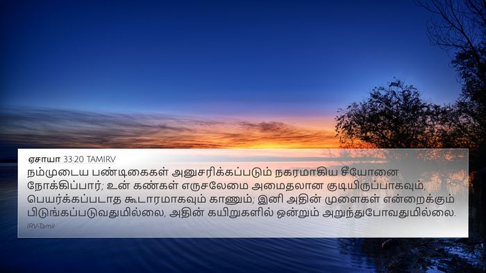 ஏசாயா 33:20 TAMIRV Bible Verse Image