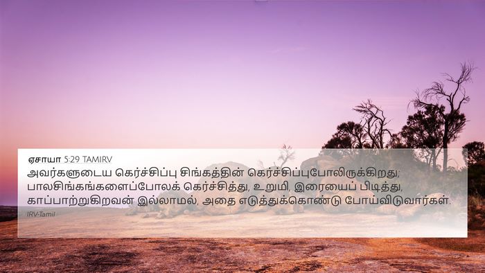 ஏசாயா 5:29 TAMIRV Bible Verse Image
