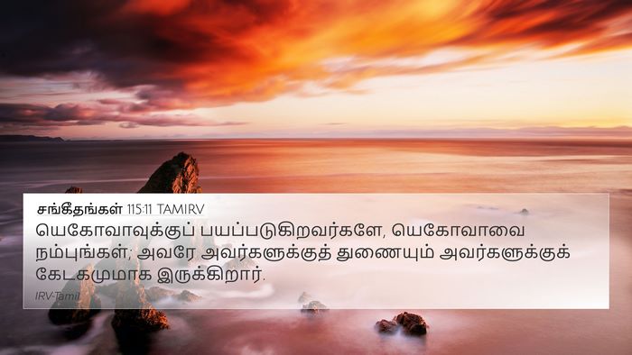 சங்கீதங்கள் 115:11 TAMIRV 4K Wallpaper - யெகோவாவுக்குப் - 4K Wallpaper Bible Verse