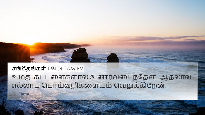சங்கீதங்கள் 119:104 TAMIRV Bible Verse Image
