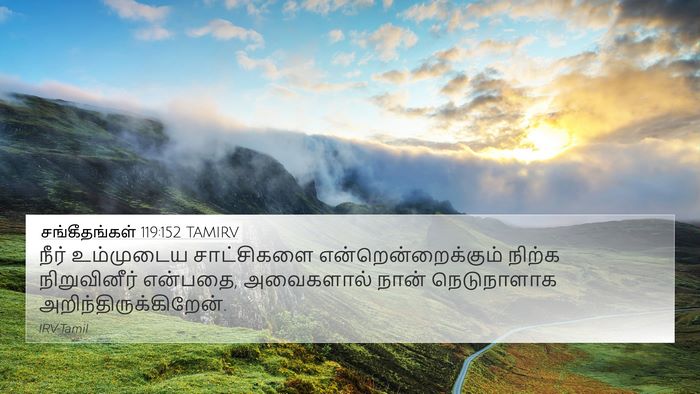 சங்கீதங்கள் 119:152 TAMIRV Bible Verse Image