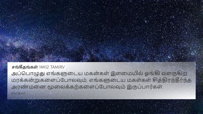 சங்கீதங்கள் 144:12 TAMIRV Bible Verse Image