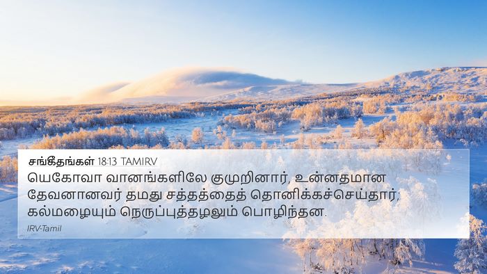 சங்கீதங்கள் 18:13 TAMIRV Bible Verse Image