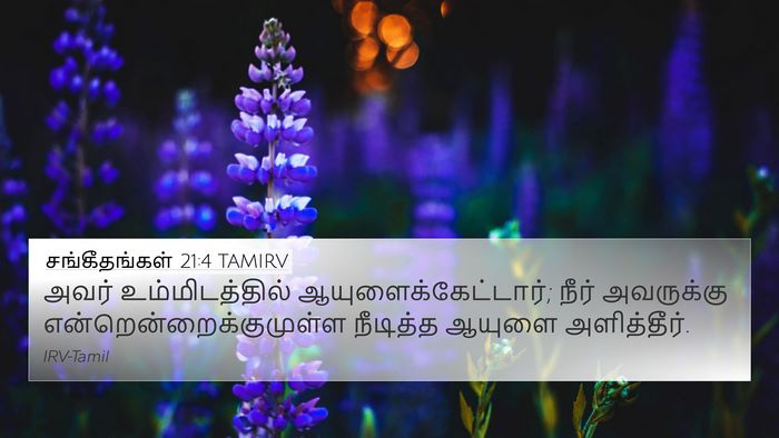 சங்கீதங்கள் 21:4 TAMIRV Bible Verse Image