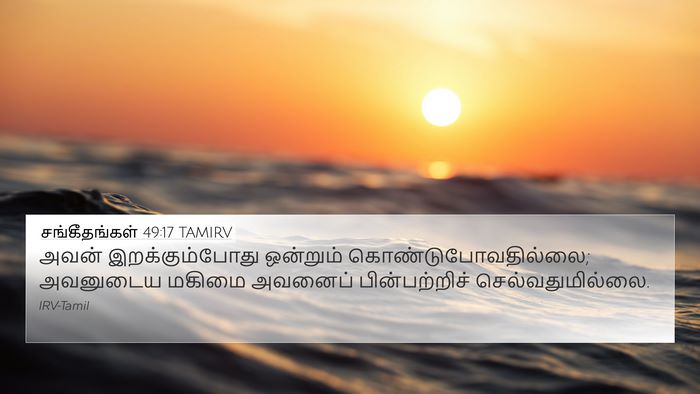 சங்கீதங்கள் 49:17 TAMIRV Bible Verse Image