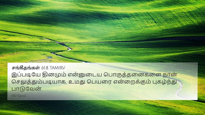 சங்கீதங்கள் 61:8 TAMIRV 4K Wallpaper - இப்படியே தினமும் - 4K Wallpaper Bible Verse