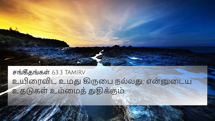 சங்கீதங்கள் 63:3 TAMIRV Bible Verse Image