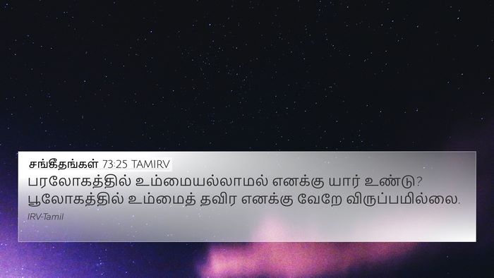 சங்கீதங்கள் 73:25 TAMIRV Bible Verse Image