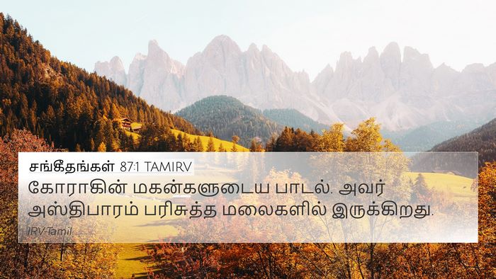 சங்கீதங்கள் 87:1 TAMIRV Bible Verse Image