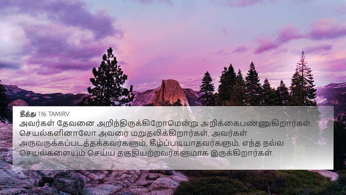 தீத்து 1:16 TAMIRV Bible Verse Image