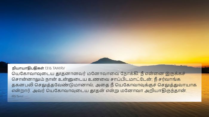 நியாயாதிபதிகள் 13:16 TAMIRV Bible Verse Image
