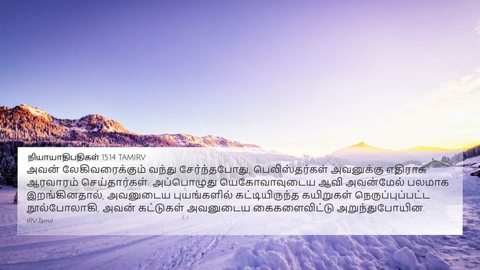 நியாயாதிபதிகள் 15:14 TAMIRV Bible Verse Image