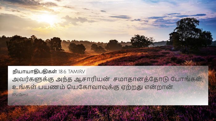 நியாயாதிபதிகள் 18:6 TAMIRV Bible Verse Image