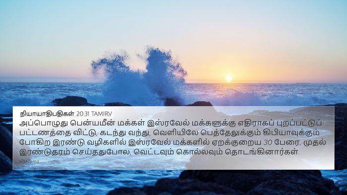 நியாயாதிபதிகள் 20:31 TAMIRV Bible Verse Image