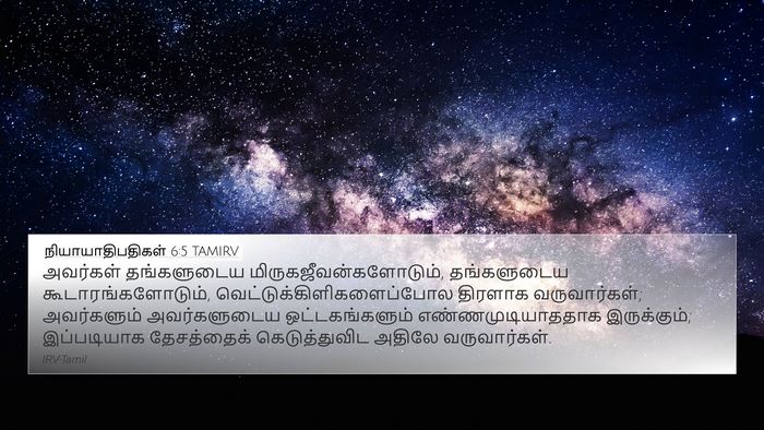 நியாயாதிபதிகள் 6:5 TAMIRV Bible Verse Image