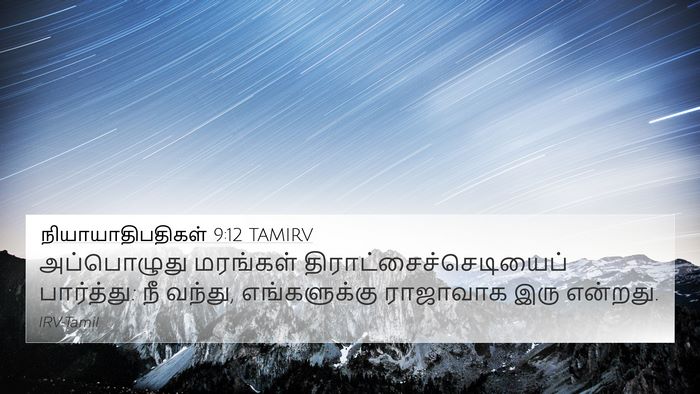 நியாயாதிபதிகள் 9:12 TAMIRV 4K Wallpaper - அப்பொழுது மரங்கள் - 4K Wallpaper Bible Verse