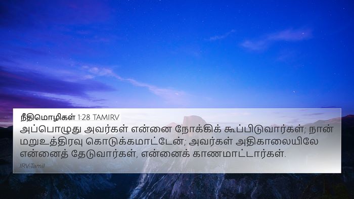 நீதிமொழிகள் 1:28 TAMIRV Bible Verse Image